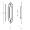 Ручка для раздвижной двери Venezia U122 DECOR французское золото + коричневый 1шт
