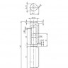 Петля приварная TRUDO D22x150S