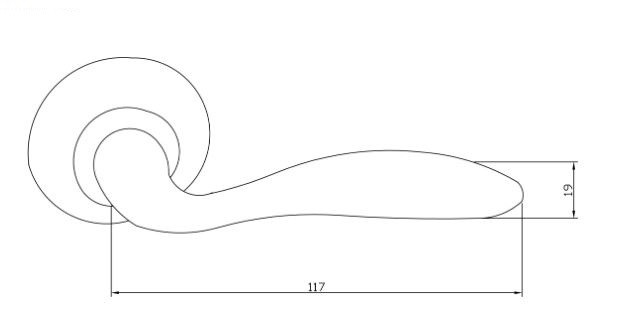Ручка дверная RENZ INDH 94-08 SN/NP Гориция никель матовый/никель блестящий