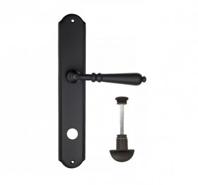Дверная ручка на планке Fratelli Cattini NAPOLI WC-2 PL02-NM матовый черный