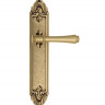 Дверная ручка на планке Venezia CALLISTO PL90 французское золото + коричневый