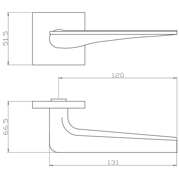 Ручка дверная BUSSARE BRAVO A-45-40 M.CHROME Матовый хром