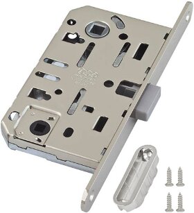 Замок межкомнатный WC AGB MEDIANA POLARIS B06102.50.34.567 с ответной планкой ​Матовый хром