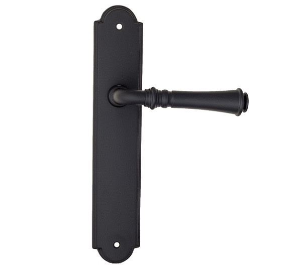 Дверная ручка на планке Fratelli Cattini GRACIA PL257-NM матовый черный
