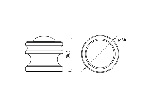 Ограничитель напольный ARCHIE GENESIS G019 ANT.COFFEE античное кофе