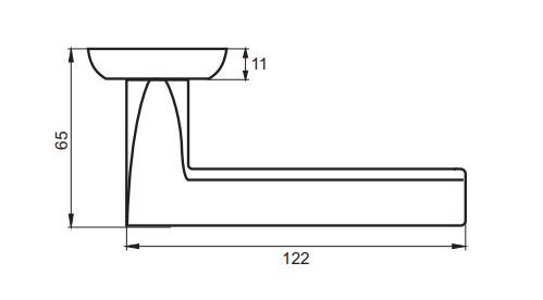 Ручка дверная RENZ INDH 313-08 MSN Летиция суперматовый никель