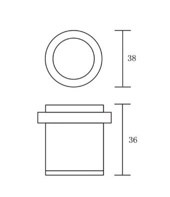 Ограничитель напольный RENZ INDS 33 SN никель матовый