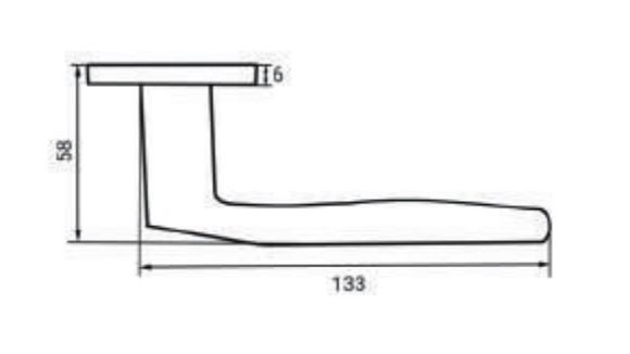 Ручка дверная PUERTO INAL 554-03 slim SN Доллио никель матовый