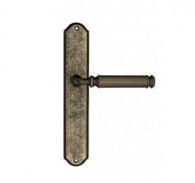 Дверная ручка на планке Fratelli Cattini ENCIA PL02-IA античное серебро