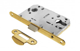 Защелка под цилиндр бесшумная PALIDORE 2045 PB Золото