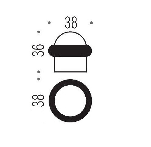 Упор дверной напольный COLOMBO CD112-NM матовый черный
