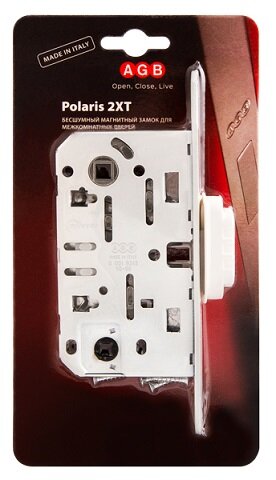 Замок межкомнатный WC AGB MEDIANA POLARIS B06102.50.91.567 с ответной планкой ​Белый