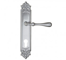 Дверная ручка на планке Fratelli Cattini RETRO CYL PL96-CR полированный хром