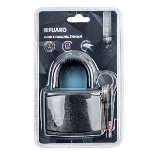 Замок навесной FUARO влагозащищенный PL-WEATHER-0562 3key англ/блистер