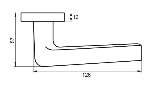 Ручка дверная PUERTO INAL 535-03 SN Пастьера никель матовый