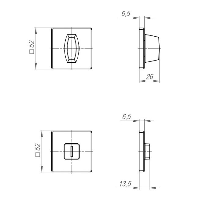 Завертка сантехническая FUARO BK6 SL GR-23 графит
