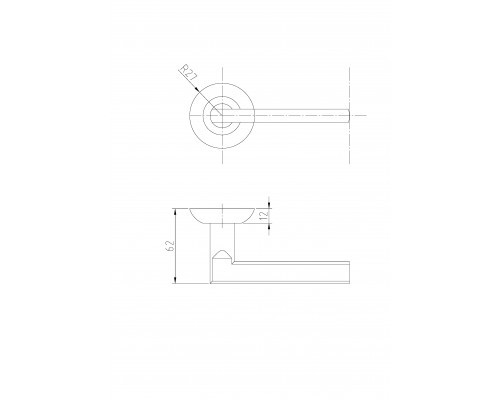Ручка дверная PALIDORE A-40 НН/РС Белый никель/Полированный хром