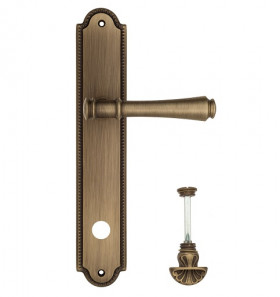 Дверная ручка на планке Venezia CALLISTO WC-4 PL98 матовая бронза