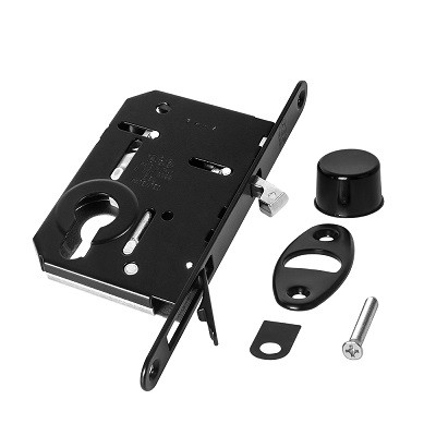 Корпус врезного замка под цилиндр для раздвижных дверей AGB SCIVOLA TRE B08982.50.93 черный