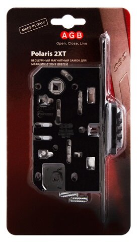 Замок межкомнатный WC AGB MEDIANA POLARIS B06102.50.93.567 с ответной планкой ​Черный