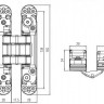 KUBICA K8120 ATOMIKA KARAKTER DXSX CS петля скрытая универсальная МАТОВЫЙ ХРОМ 120 kg
