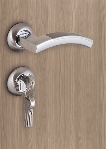 Ручка дверная FUARO ACCORD RM SN/CP-3 Матовый никель/хром