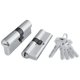 Цилиндровый механизм FUARO 200 ZA 80 mm (35+10+35) CP хром 5 ключей