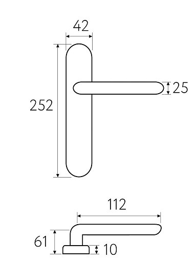 Дверная ручка на планке Fratelli Cattini FOGGIA PL02-CR полированный хром