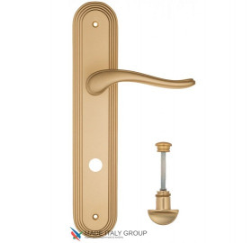 Дверная ручка на планке Fratelli Cattini LAVERA WC-2 PL288-BS матовая латунь