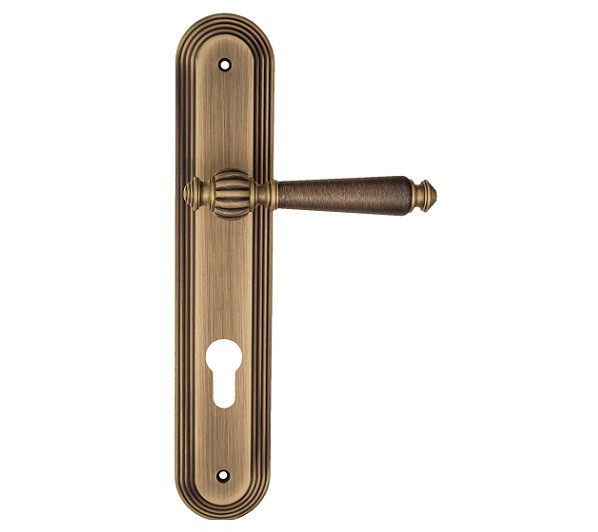 Дверная ручка на планке Fratelli Cattini MARANI CYL PL288-BY матовая бронза