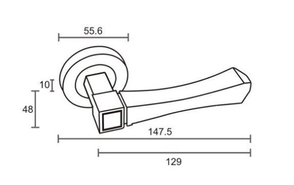 Ручка дверная ORO&ORO IN904-15 TCF TANCREDI кофе tiger