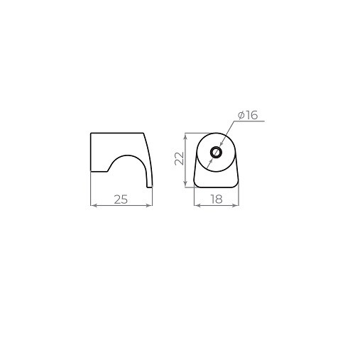 Ручка-кнопка AJAX мебельная MB-B-001 SC сатинированный хром