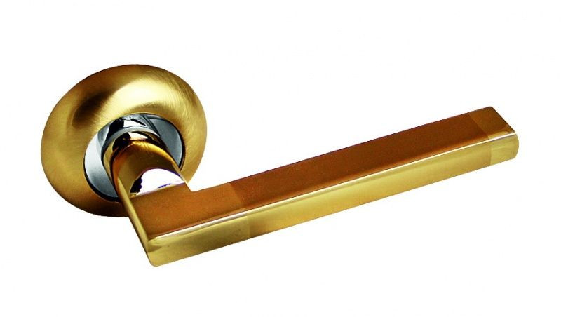 Ручка дверная PALIDORE A-40 РВ/SB Золото/матовое золото