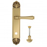Дверная ручка на планке Venezia CALLISTO WC-2 PL87 французское золото + коричневый