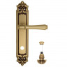 Дверная ручка на планке Venezia CALLISTO WC-4 PL96 французское золото + коричневый