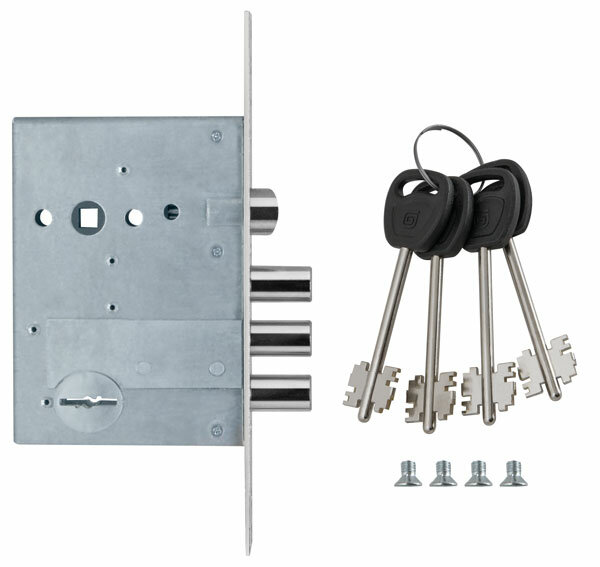 Замок врезной ГАРДИАН ЗВ 50.11 сувальдный с защёлкой 4 кл. /123:125/