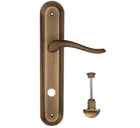 Дверная ручка на планке Fratelli Cattini LAVERA WC-2 PL288-BY матовая бронза