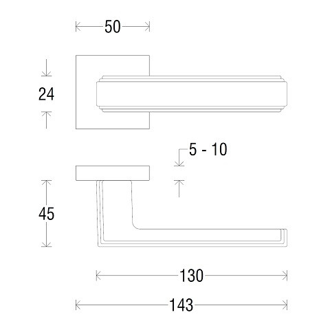 Ручка дверная FADEX FORME 293 ALILA ПЕРЛАМУТРОВАЯ БРОНЗА FIXA