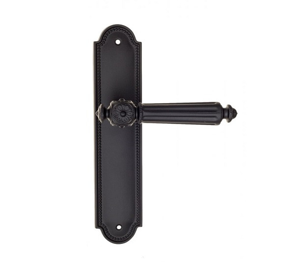 Дверная ручка на планке Fratelli Cattini TORCELLO PL248-NM матовый черный