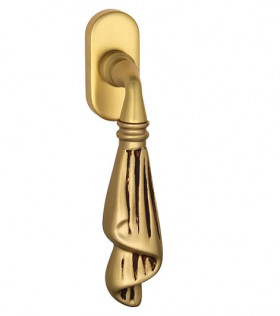 Ручка оконная Venezia OPERA FW французское золото + коричневый