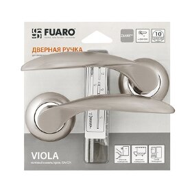 Ручка дверная FUARO VIOLA RM/HD SN/CP-3 матовый никель/хром