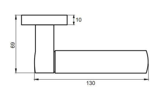 Ручка дверная RENZ INDH 57-03 BN Марчелло черный никель