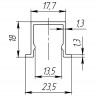Нижняя направляющая ARMADILLO DIY Comfort 60/80/1,3/1500 bottom track (1,5 м)(CFG-778)