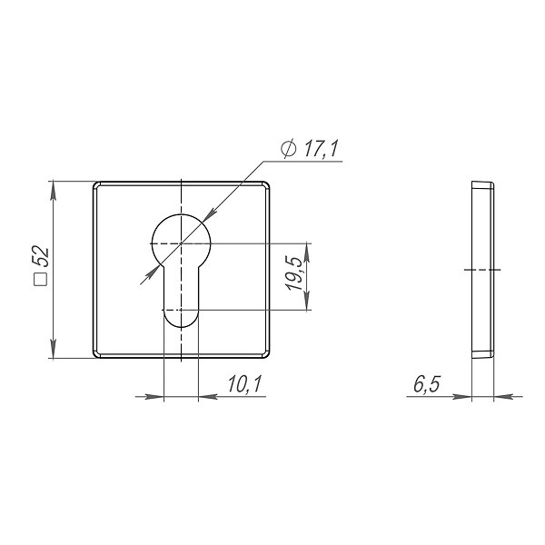 Накладка под цилиндр FUARO ET SL BL-24 черный