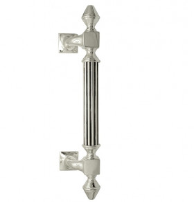 Ручка скоба Venezia IMPERIONE 365мм (235мм) натуральное серебро + черный