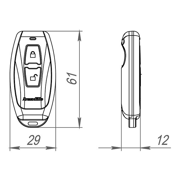Брелок управления ARMADILLO RC.RT01.04 BL Черный