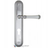Дверная ручка на планке Fratelli Cattini GRACIA CERAMICA BIANCO CYL PL288-CR полированный хром