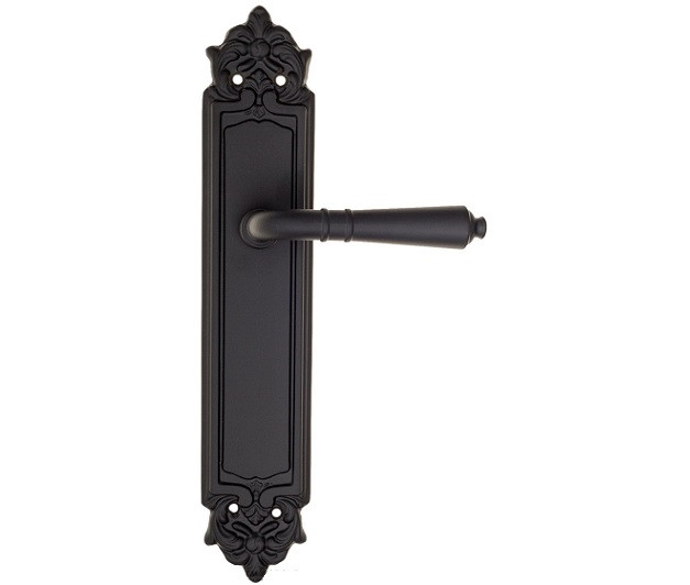 Дверная ручка на планке Fratelli Cattini TOSCANA PL96-NM матовый черный