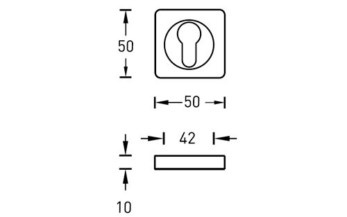 Накладка на цилиндр Archie SILLUR CL-C S.CHROME матовый хром