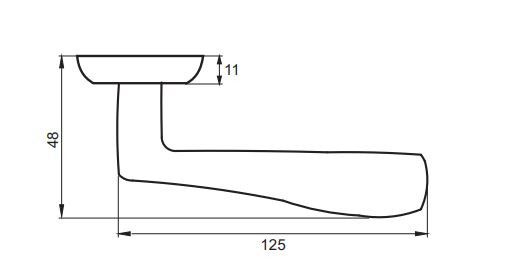 Ручка дверная RENZ INDH 427-08 W/CP Модена белый/хром блестящий